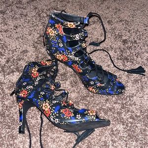 Guess lace up stilettos.  Size 7, worn once.